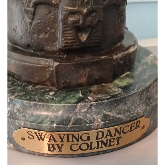 Vintage Claire Jeanne Robertine Colinet Bronze Sculpture "Swaying Dancer" - Picture 9 of 13